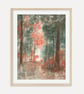 Autumn Forest Art Print, Fall Woodland Wall Art, Golden Forest Landscape Poster