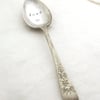 Handstamped vintage coffeespoon with heart, love