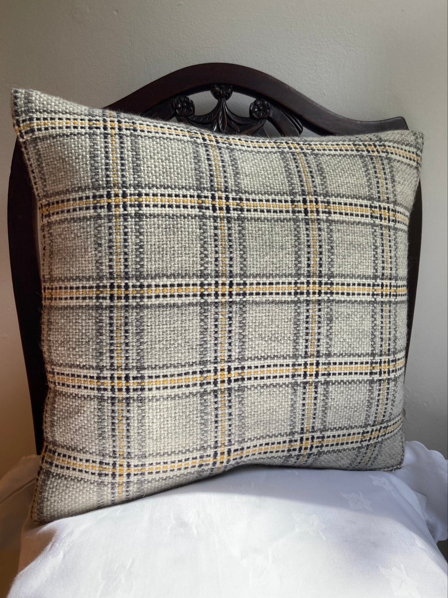 Mabel cushion -  Honey. Handwoven in Wales