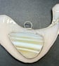 Stained Glass Dove Suncatcher - Cream handmade decoration - Image 3