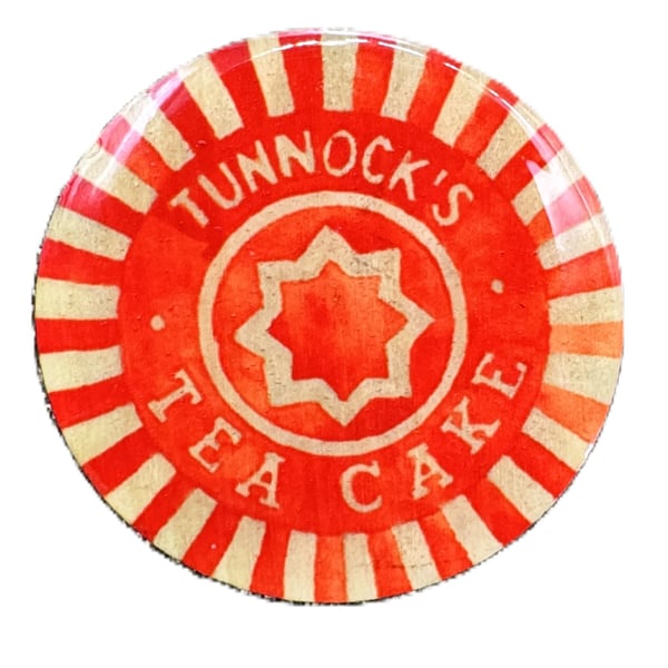 Tea Cake Pin Badge - Maple Ply and Resin