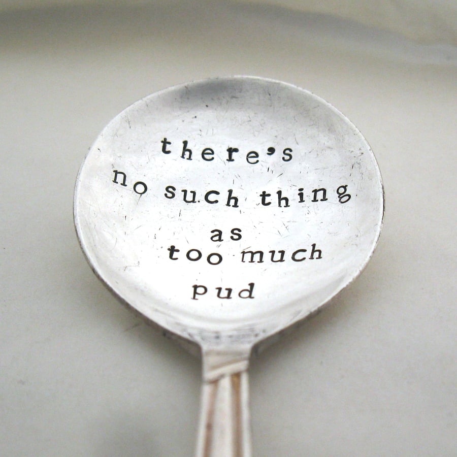 Festive Pudding Spoon, There's no such thing as too much pud