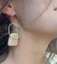 Pebble Earrings, silver and beach plastic, mismatched earrings. - Image 3