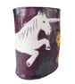 Lion and Unicorn Ceramic Pot - Hand Built from Earthenware Clay - Image 8