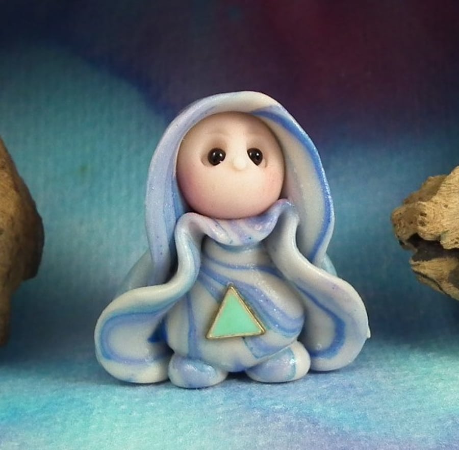 Spring Sale ... Tiny Garden Gnome 'Nola' OOAK Sculpt by Ann Galvin