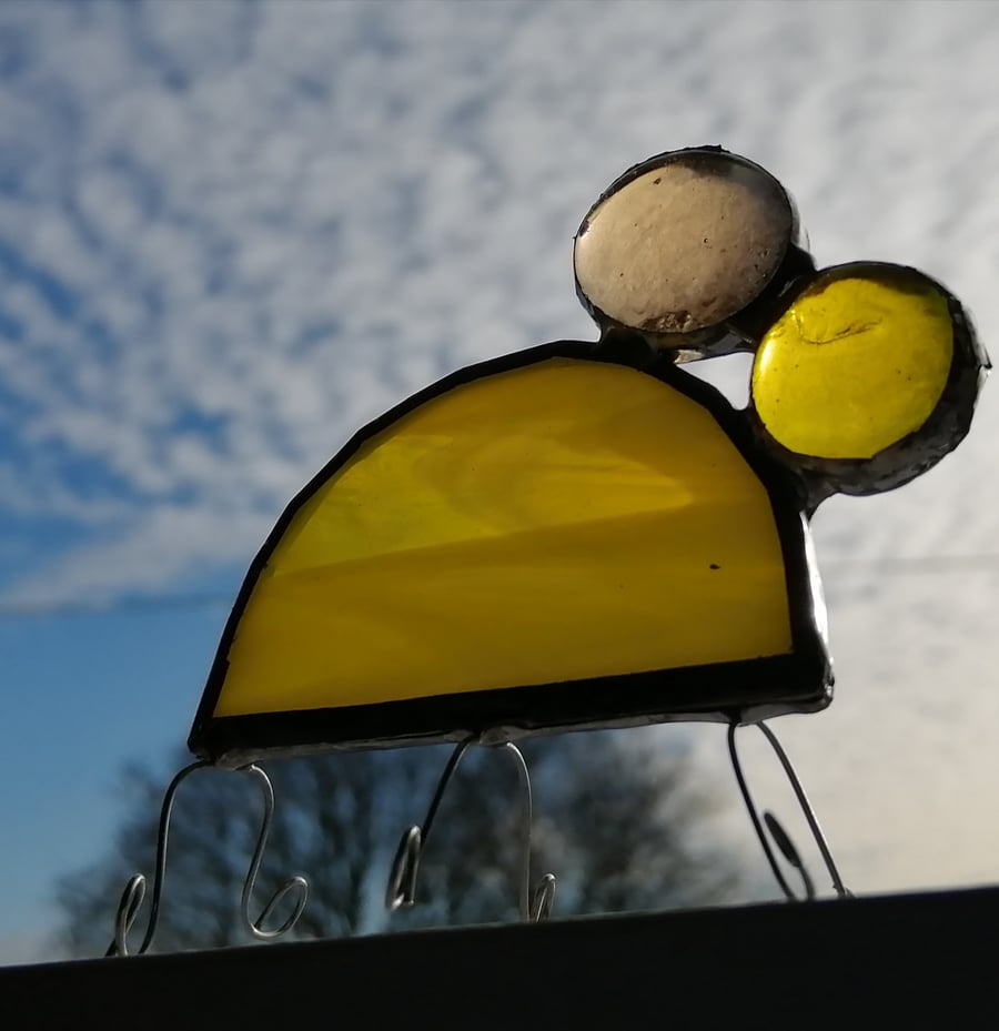 Stained Glass  Bug  - yellows