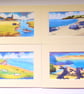 Prints Of Gower, South Wales  -  Set of 4, Watercolour Prints, in 8 x 6 Mounts - Image 1