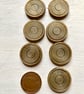 7 round brown coat buttons 3cm diameter  - Image 1