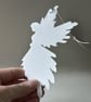 White Christmas Angel Ornament - Hanging Tree Decoration - Pair - Image 10