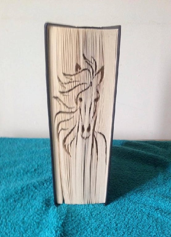 Horse Face CUT & FOLD Book Folding Pattern - EMAILED PDF PATTERN