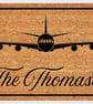 Airplane Door Mat - Personalised Airplane Welcome Mat - 3 Sizes