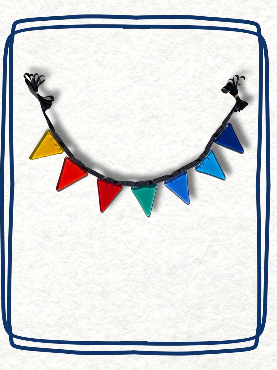 Transparent Glass Bunting - 'Festival'