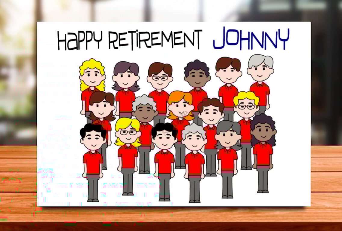 Personalised Retirement Card, mum, dad, grandad, gran, son, daughter, brother, 