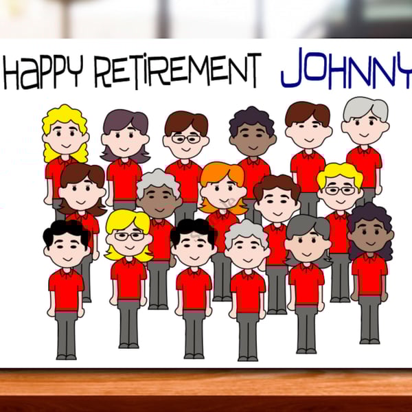 Personalised Retirement Card, mum, dad, grandad, gran, son, daughter, brother, 