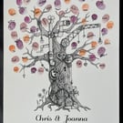 steampunk guest book tree