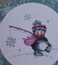 Penguin With Fishing Rod Christmas Card - Christmas Kisses - Image 7
