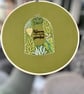 Unique hand embroidered picture of a terrarium of gorgeous plants. Perfect gift - Image 9