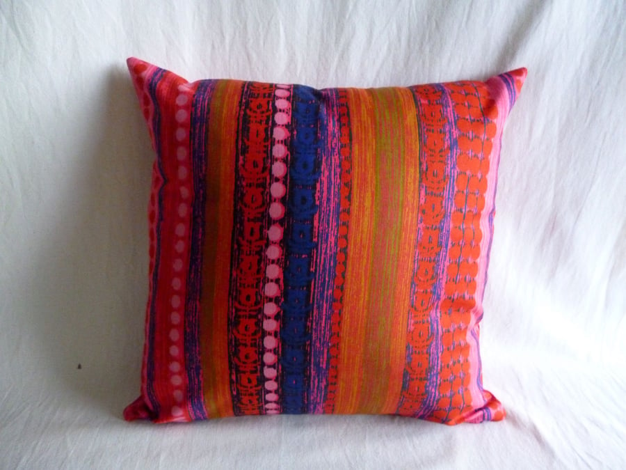 1970s vintage stripey cushion cover