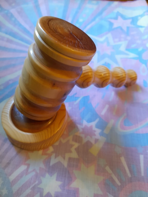 Auctioneers gavel and block