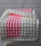 Crochet baby blanket, pink and white blanket, gift for Christening, baby shower - Image 5