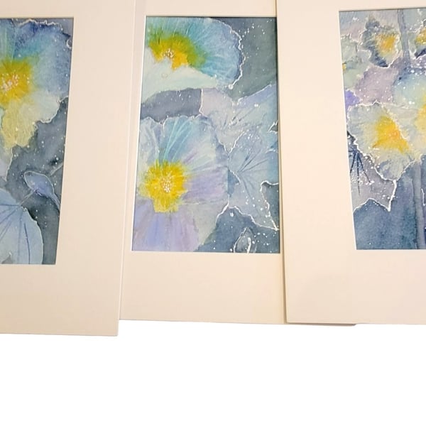Original Hollyhock Watercolour Paintings