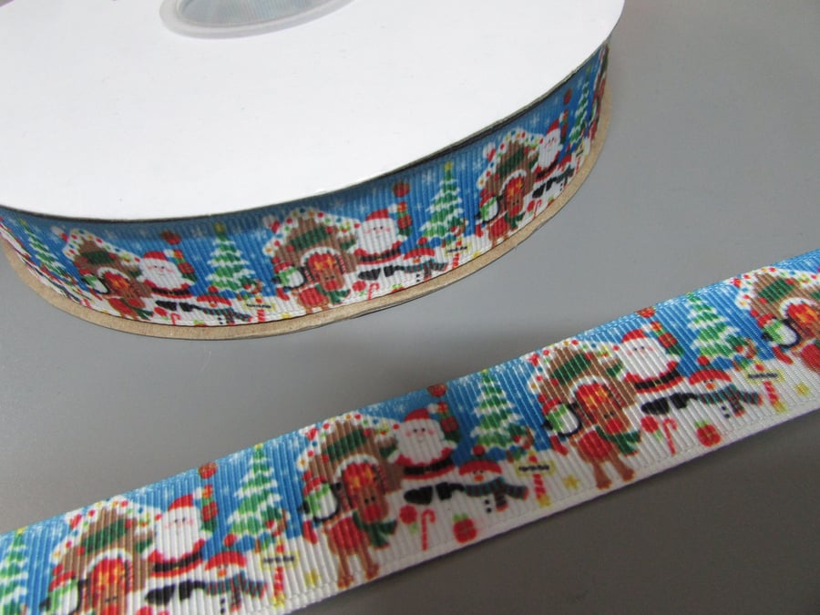 Christmas Grosgrain Ribbon 2.2cm x 1 Metre