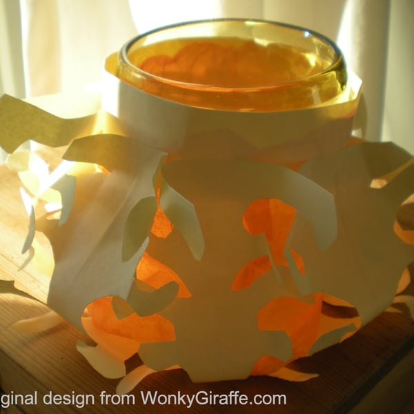 Paper Lace Lanterns PDF, photo instructions from WonkyGiraffe