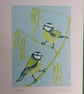 Bluetits - linoprint - Image 7