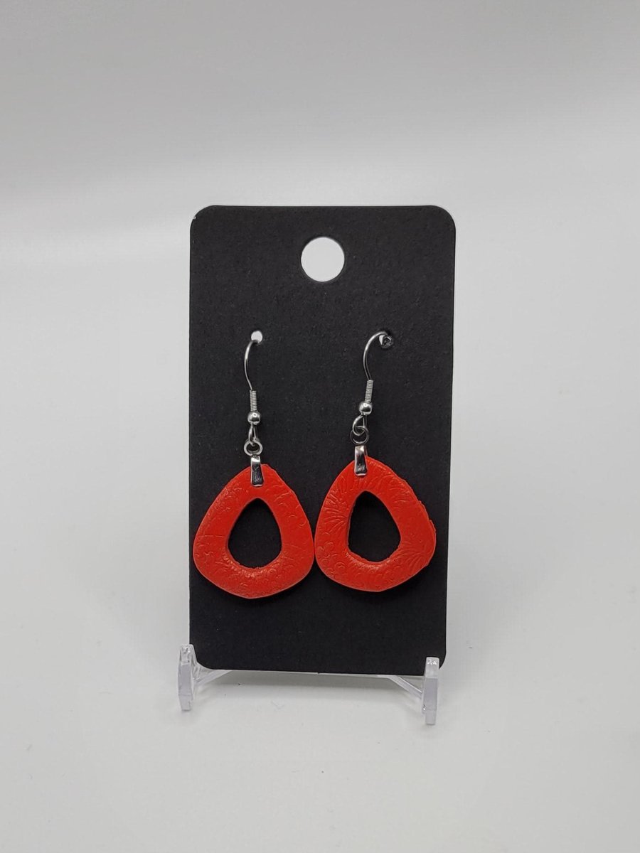 Handmade Polymer Clay Statement Earrings, Colourful Boho Dangle Jewellery