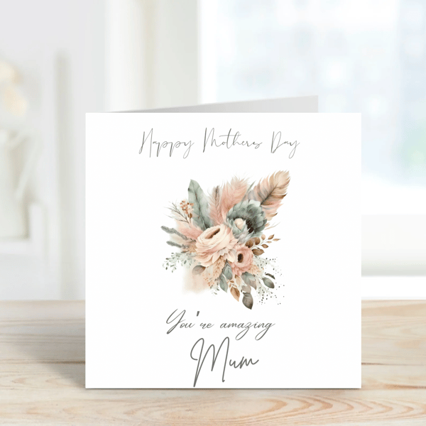 Floral Bouquet Mothers Day Card