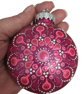 Hand painted dot mandala Christmas ornament - Image 1