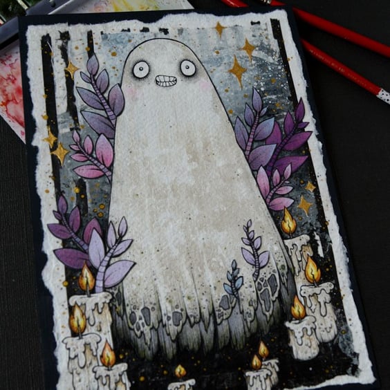 bah humbug festive spirit - original A5 collage illustration 