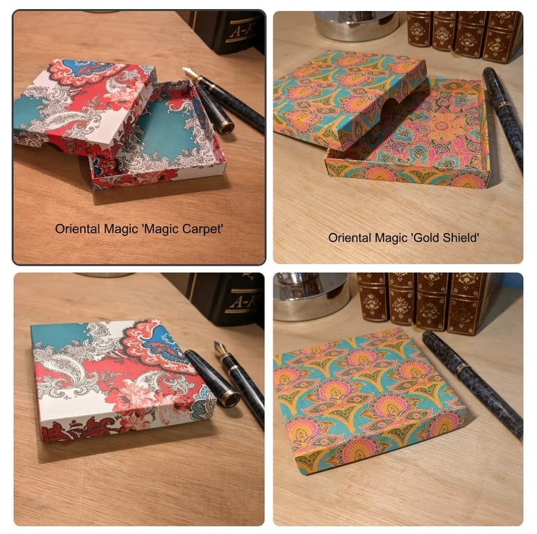 Two ultra-thin gift boxes - Oriental Magic  'Magic Carpet' and 'Gold Shield'