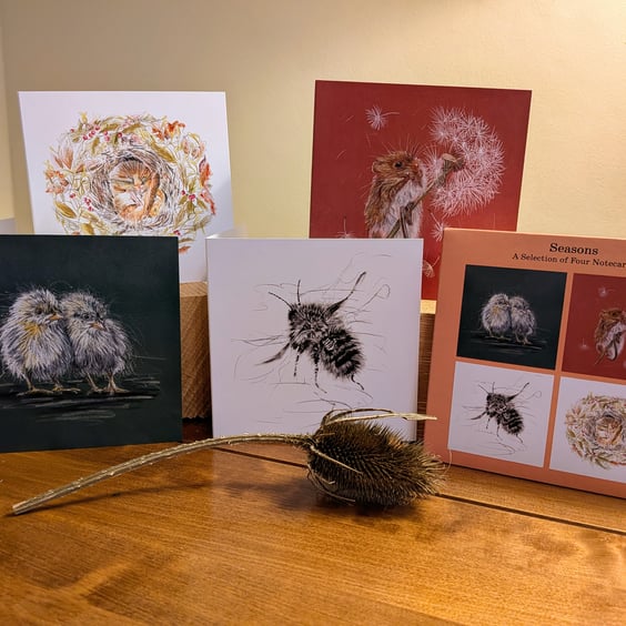 Seasons, a selection of 4 notecards