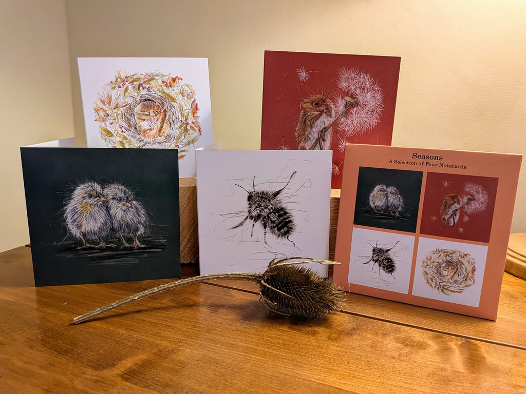 Seasons, a selection of 4 notecards