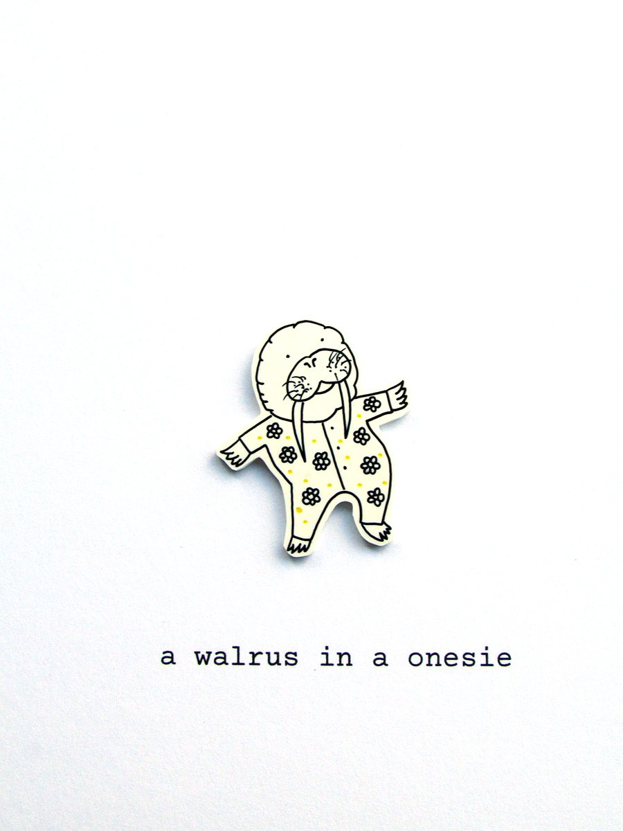 card - a walrus in a onesie 