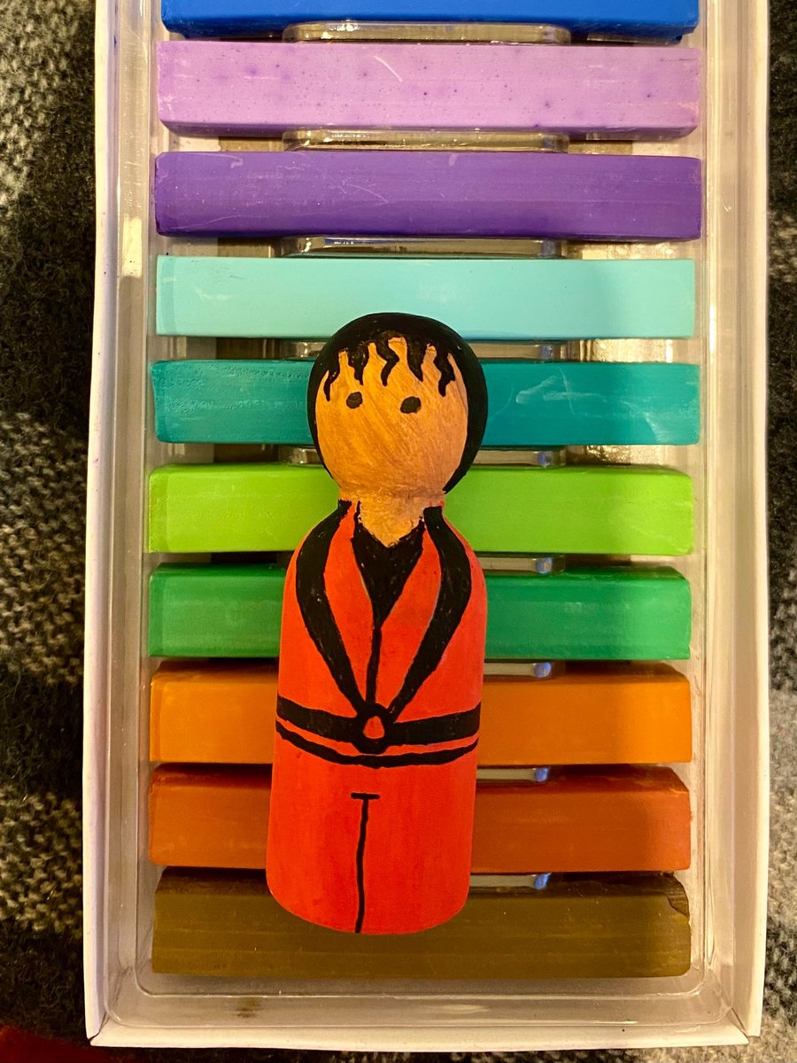 Michael Jackson Handpainted Wooden Peg Doll - pop icons