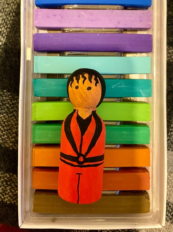 Michael Jackson Handpainted Wooden Peg Doll - pop icons