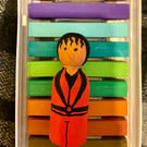Michael Jackson Handpainted Wooden Peg Doll - pop icons