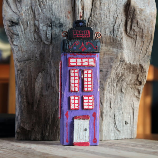 Wonky Driftwood Hoose, Driftwood Art from Scotland No24