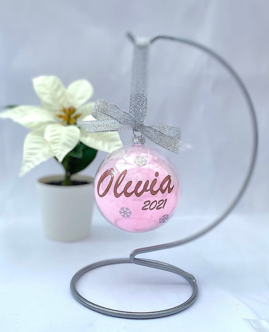 Baby's First Christmas Personalised Bauble, Father Decoration