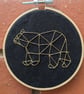 4" geometric animal embroidery hoop - Image 5