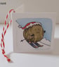 Skiing Sprout Gift Tag - Image 1