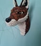 Faux fox wall mount in rust Abraham Moon wool tartan - Ruskin - Image 5