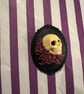 Skull & Red Roses Cameo Brooch - Image 1