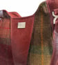 Alaula - Handcrafted Burgundy Leather & Tweed Handbag - Image 8