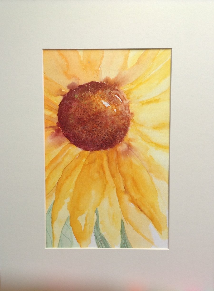 'Sunflower' watercolour painting