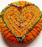 Buttons 1 inch button Hand Dyed Silks and Cottons Free Machine Embroidery Button - Image 1