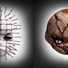 Handmade clay horror brooch - Chucky or Pinhead! xmas gift for halloween fans