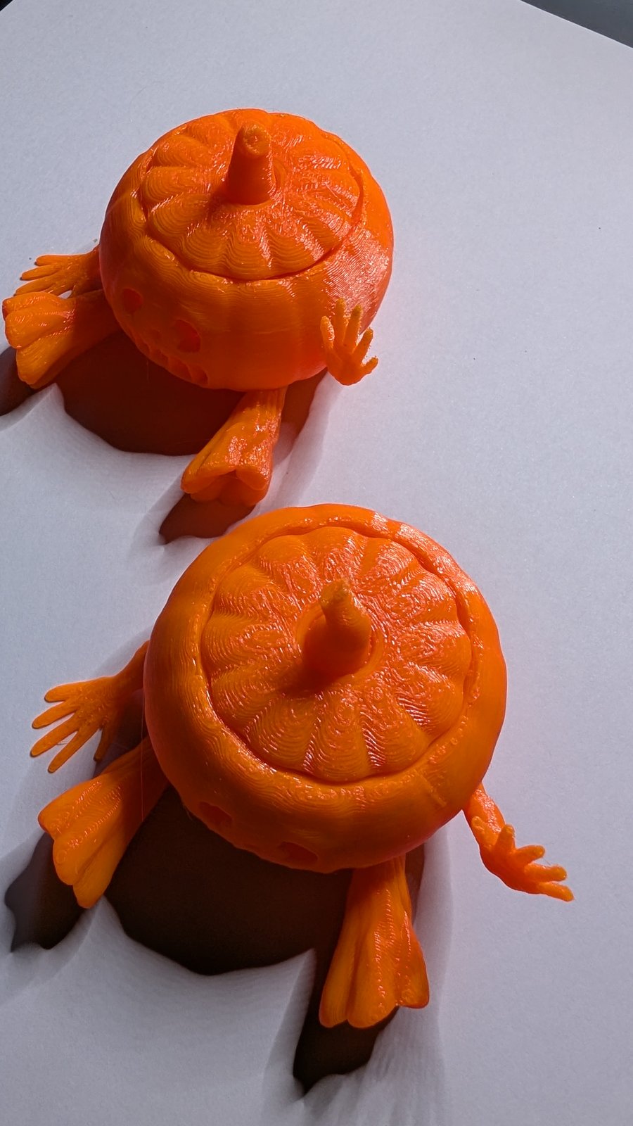 small pumpkin treat pots with secure lid set of two
